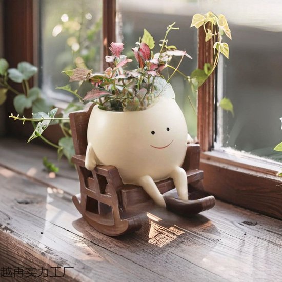 Smiley-blumentopf – Kunstharz – Für Drinnen Und Draußen