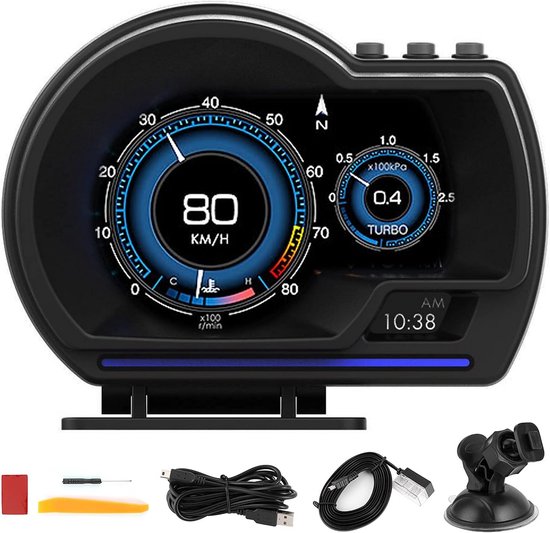 Universelles Auto-head-up-display Mit Gps Und Obd2-dualmodus-tachometer