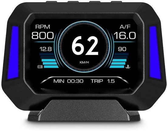 Universelles Head-up-display (hud) Mit Tachometer Und Neigungsmesser – Obd- Und Gps-dualsystem
