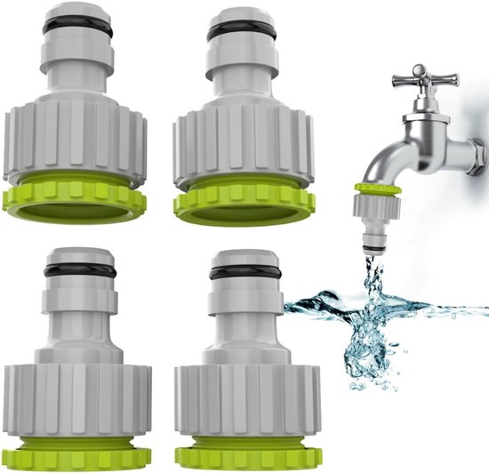 2-in-1-gartenhahnverbinder Für 1/2-zoll- Und 3/4-zoll-hähne – 4 Stück