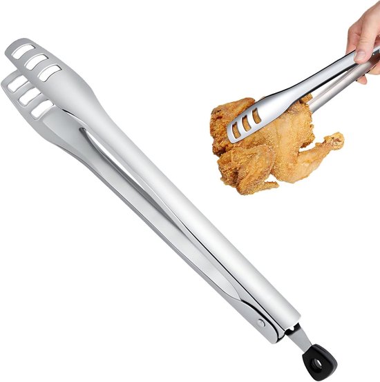 Grillzange, Kochzange, 31,8 Cm Servierzange, Grillbesteck Aus Edelstahl, Multifunktionsklemme, Küchenutensil Für Würstchen Und Steaks