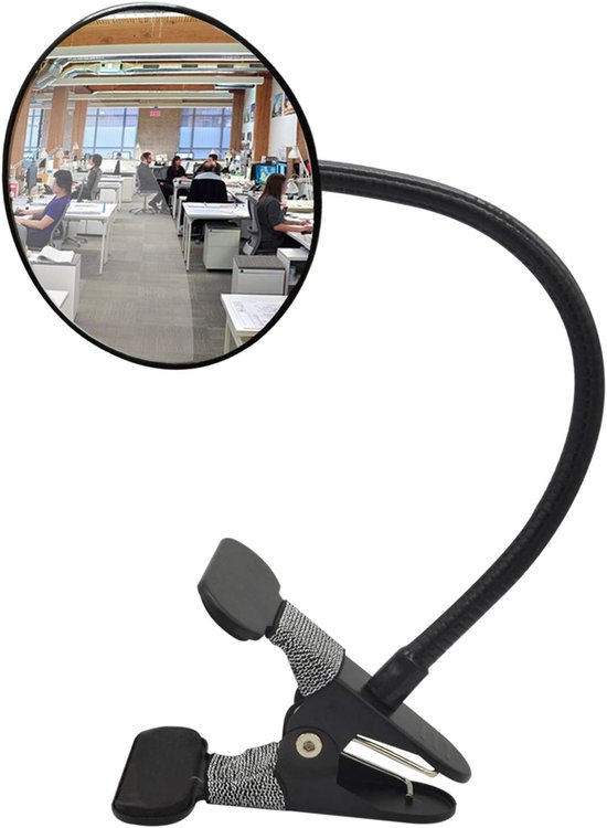 Runder Konvexer Sicherheitsspiegel Mit Klemme – 360 Grad Verstellbar, Universell