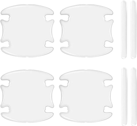8-teiliger Kratzschutz Für Autotürgriffe Selbstklebende Folie Für Autotürgriffe 3d-aufkleber Für Türgriffe Mit Reflektierenden Streifen Für Mehr