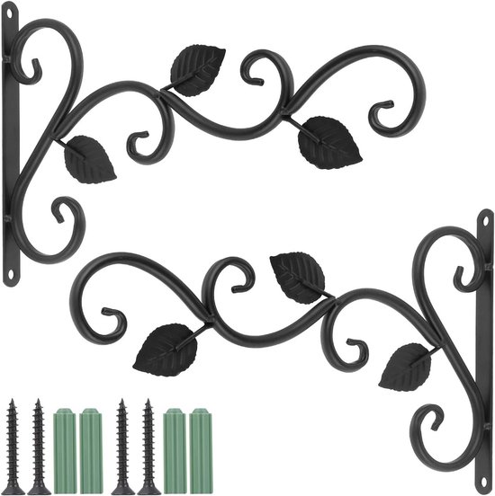 Pflanzenhaken – 2 Stück – 30 Cm – Blumenhaken – Pflanzenhänger – Metall – Wandhaken – Wandhalterung – Wandhaken Für Pflanzen – Pflanzenhänger Aus Eisen