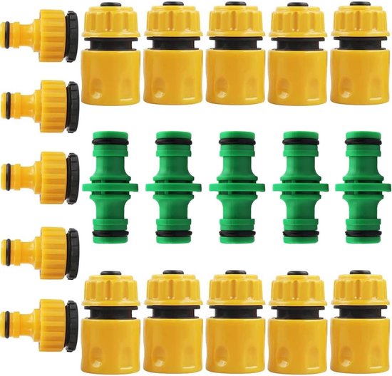 20-teiliges Schlauchverbinder-set – 5 X 1/2 Zoll – Schnellverbinder – 10 X 1/2 Oder 3/4 Zoll Doppelstecker – Garten- Und Haushaltszubehör