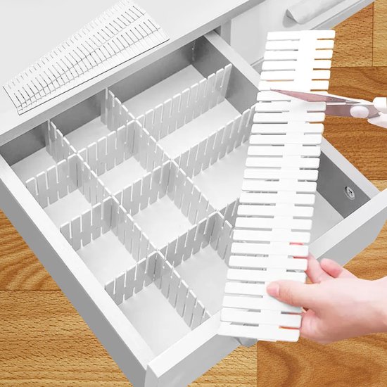 Dailygoods – Schubladenorganizer, 16-teilig – Verstellbar – Schubladeneinteiler – Küchenorganizer – Büroorganizer – Hochwertiges Material
