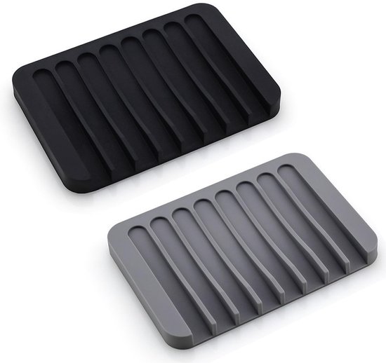 Dailygoody Seifenhalter Rutschfest Abtropffläche Silikon Für Bad Und Küche 2 Stück Praktisch Und Handlich Für Den Täglichen Gebrauch Geeignet
