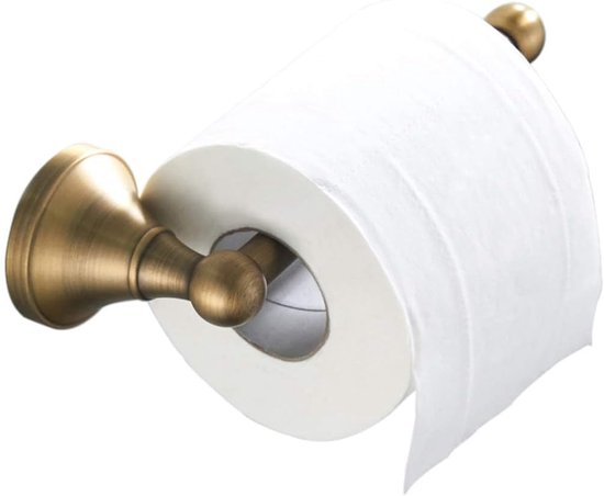 Toilettenpapierhalter Aus Antikem Messing – Wandmontage – 20 Cm – Gebürstete Bronze