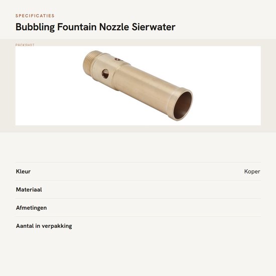 Allecto – Sprudelnde Brunnendüse – Zierwassersprinkler – Für