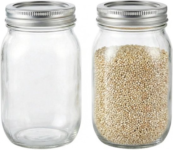 Shteriva Einmachgläser – Luftdichter Zweiteiliger Deckel – 500 Ml