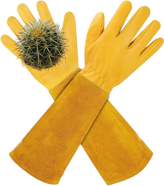 Lange Gartenhandschuhe Für Damen Und Herren, Dornenfeste Handschuhe Zum Rosenschneiden - L