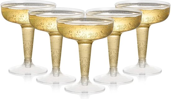 Hochwertige Kunststoff-coup Gläser 120 Ml Robust Und Wiederverwendbar Für Cocktails Martinis Und Champagner Ideal Für Hochzeiten Geburtstage Und