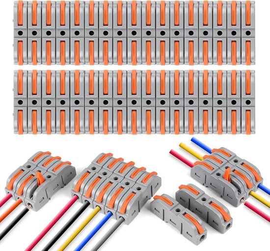 34 Stück Elektrische Kronleuchter-klemmkabelverbinder Mit Betätigungshebel