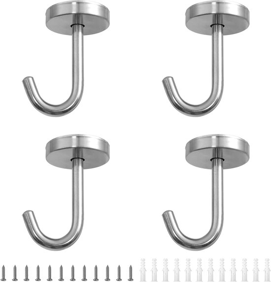 Set Mit 4 Edelstahl-deckenhaken Für Pflanzen Und Vogelhäuser – Schraubmontage, Wandhaken Für Laternen