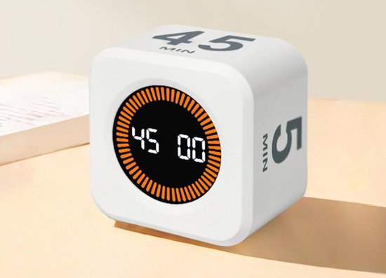 Visueller Timer In Würfelform Pomodoro-timer Mit Rotationsfunktion Countdown Von 5 10 25 45 Minuten Und Personalisiertem Countdown Stummmodus Und Weiß