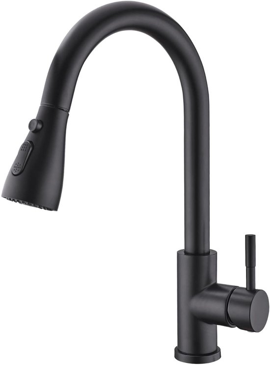 Küchenarmatur Mit Ausziehbrause – Waschtischarmatur – Ausziehbare Brause – Handbrause – Mischbatterie – 3 Wasserstrahlarten – 360° Verstellbar