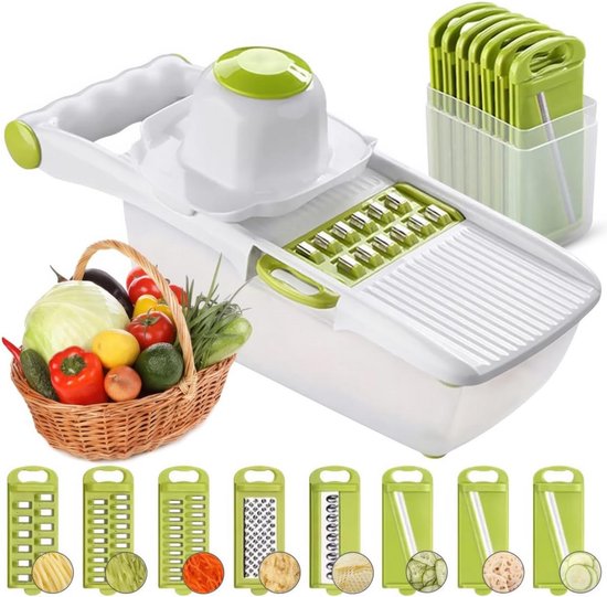 Mandoline Gemüseschneider Gemüsehacker Würfelschneider Küchenmandoline Allzweckschneider Zwiebelschneider Mandolinenschneider