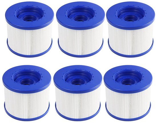 Schwimmbadfilter 6er-pack Ersatz-whirlpoolfilter 104 Mm Pet + Vliesstoff, Kompatibel Mit Clever Spa - Yanban