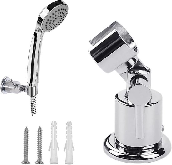 Zeynomax Duschkopfhalterung Aus Massivem Metall – Verstellbare Halterung Für Handbrause – 180 Grad Drehbar Mit Schraubbefestigung