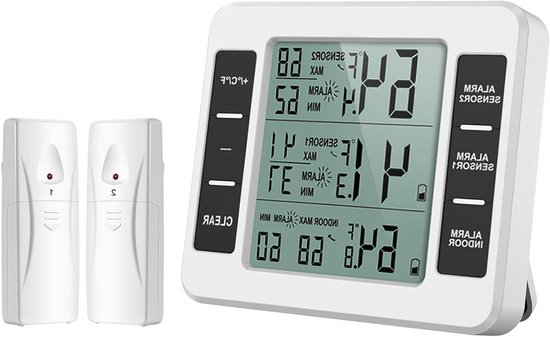 Thermometer Mit Funkfunktion Und Akustischem Alarm – 2 Sensoren – Min/max-anzeige