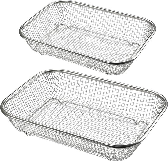 Set Mit 2 Grillrosten Aus Edelstahl – Für Fettarmes Backen Und Grillen Im Backofen