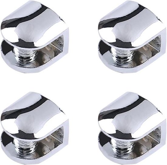 Verstellbare Glasklemmen – 4-teilige Klemmhalterung Für Glasböden – Glasbodenhalterung Für 6–8 Mm Starkes Acrylglas – Spiegelhalterung