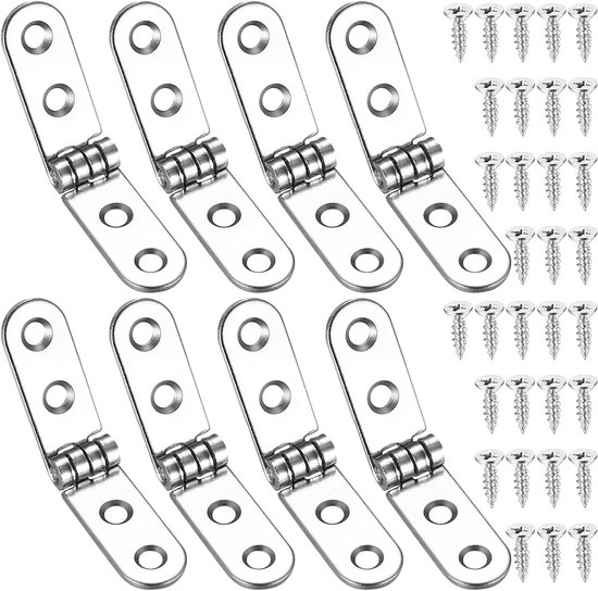 Allecto Plus – 8 Robuste, Wendbare Kugellager-scharniere Für Möbel Und Schränke (weiß) – Für Innentüren Und Gartentore – Besonders Robust