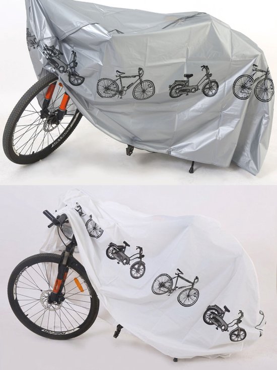 Zweiteilige, Wasserdichte Fahrradabdeckung – Staubdichte, Uv-beständige Und Regendichte Plane, 200 X 100 Cm, Schwarz + Weiß