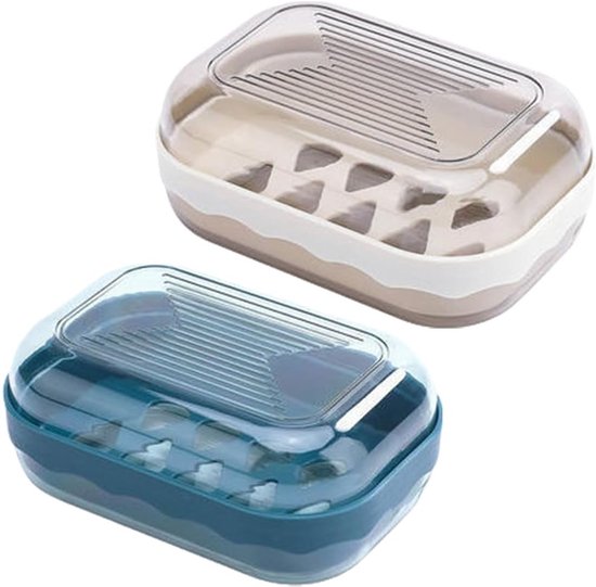Wasserdichte Seifenboxen, 2er-set – Leicht Zu Reinigen Dank Deckel, Ideal Für Zuhause Und Unterwegs