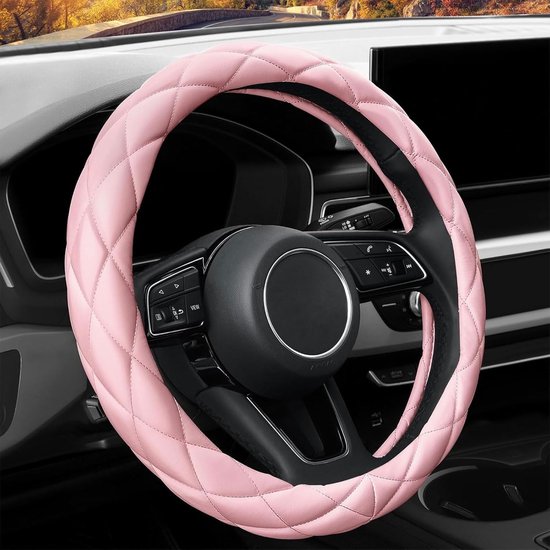 Lenkradbezug Aus Weichem Mikrofaserleder Universelles Rutschfestes Interieur-accessoire Für Pkw Limousinen Suvs Vans Und Lkws 38 Cm Für Frauen