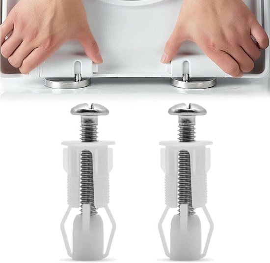 Set Mit 2 Wc-sitzbefestigungen – Gummimuttern Und Befestigungsschrauben, Unverzichtbares Zubehör Für Die Montage Von Wc-sitzen, Als Ersatzteile Für Wc-sitze