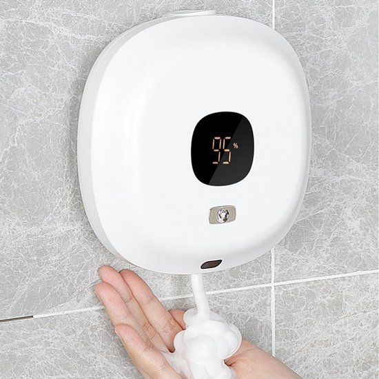 Seifenspender Handseife Automatischer Spender Wiederaufladbar Verstellbar Intelligent Kontaktlos Sensor Zuhause Badezimmer Küche Handseifengel Weiß