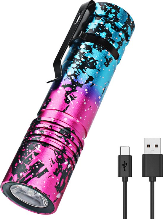 Led-taschenlampe – 5 Modi – 800 Lumen – Taktische Edc-taschenlampe – 100 Meter Reichweite – 1200 Ma – Wasserdichte Taschenlampe