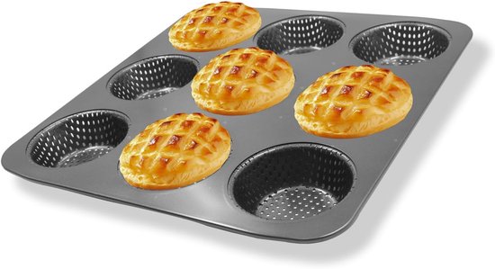 Backform Für Burgerbrötchen, Hamburgerblech, Antihaftbeschichtete Pfanne Aus Kohlenstoffstahl, Großes Backblech (9 Tassen) Für Selbstgemachte Hamburgerbrötchen