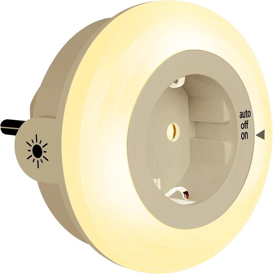 Nachtlichtstecker Mit Dämmerungssensor Led-nachtlicht Für Kinder Sicherheitssteckdose Mit Helligkeitssensor Automatische Ein Ausschaltung Mit 3 E