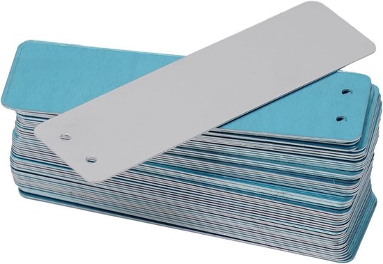 Packung Mit 50 Pflanzenetiketten Aus Aluminium, Metall, Für Den Außenbereich, Beidseitig Beschreibbar, Wasserfest