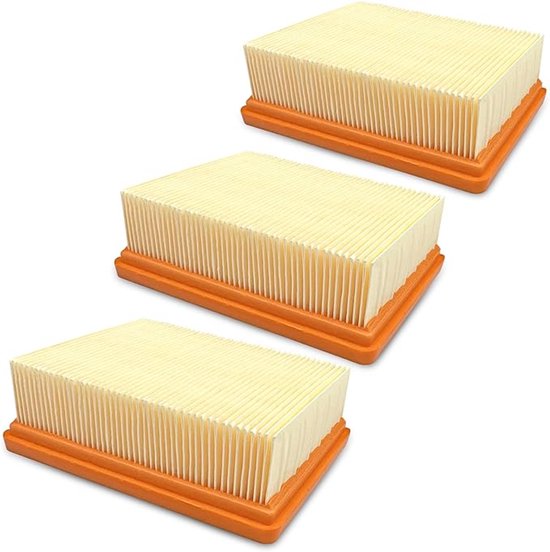 3er-pack Ersatzfilter Flachfaltenfilter Hepa-filter-zubehörset Flachfalten-ersatzfilter Für Staubsauger Passend Für Kärcher Wd5 Wd4 Mv4 Mv5