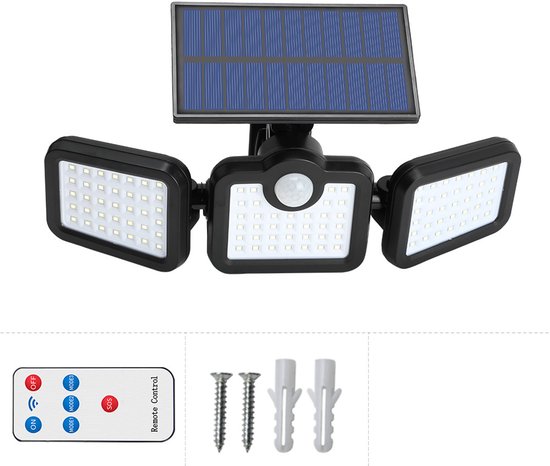 Solar-außenleuchte – 3000 Lm Mit Bewegungsmelder, Wasserdicht (ip65) Für Garage Und Terrasse