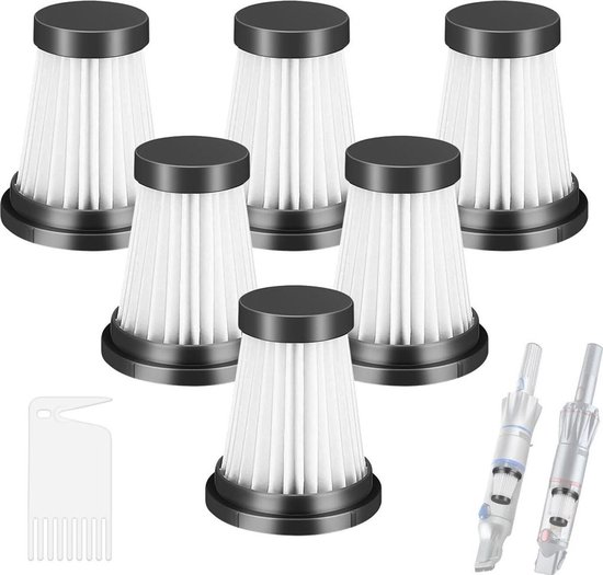Sechs Hepa-filter. Geeignet Für Die Kabellosen Staubsauger Moosoo K12, K12 Pro Und K13.