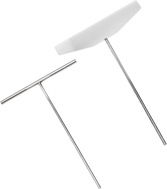 2-teiliges Crêpe-set Mit Teigverteiler Und Spatel Aus Edelstahl, T-förmiger Crêpe-maker