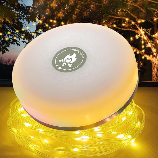 4-in-1 Camping-lichterkette Mit 8 Lichtmodi 1200mah Wiederaufladbare Powerbank 15 Stunden Betriebszeit Tragbare Outdoor-lichterkette Für Garten M 10
