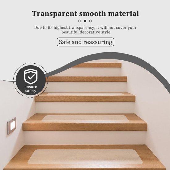 15 Stück Selbstklebende Rutschfeste Treppenstufenstreifen Aus Holz Für Mehr Sicherheit Im Innenbereich Transparente Rutschfeste Streifen Auch Für 10