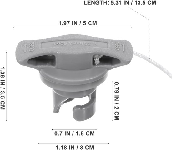 Set Mit 2 Spiralförmigen Ventilkappen Für Schlauchboote – Schraubstutzenkappen – Auslaufsichere Ersatzkappen Für Schlauchboote, Kajaks, Pools, Flöße