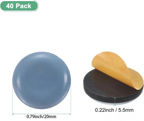 40 Stück Möbelgleiter Aus Teflon Fußpads Für Tisch Und Stuhl Bodenschoner Leicht Zu Bewegen Für Stühle Tische Sofas Und Betten Rund 20 X 20 X 5 5