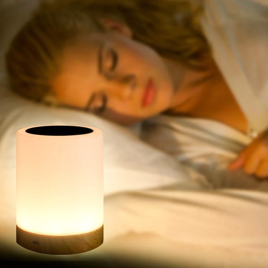 Led-nachtlicht Mit Touch-funktion 7 Farben Dimmbar Warmweißer Modus Mit Nachtlicht Für Erwachsene Kabellos Wiederaufladbar Usb-c-anschluss Ideal