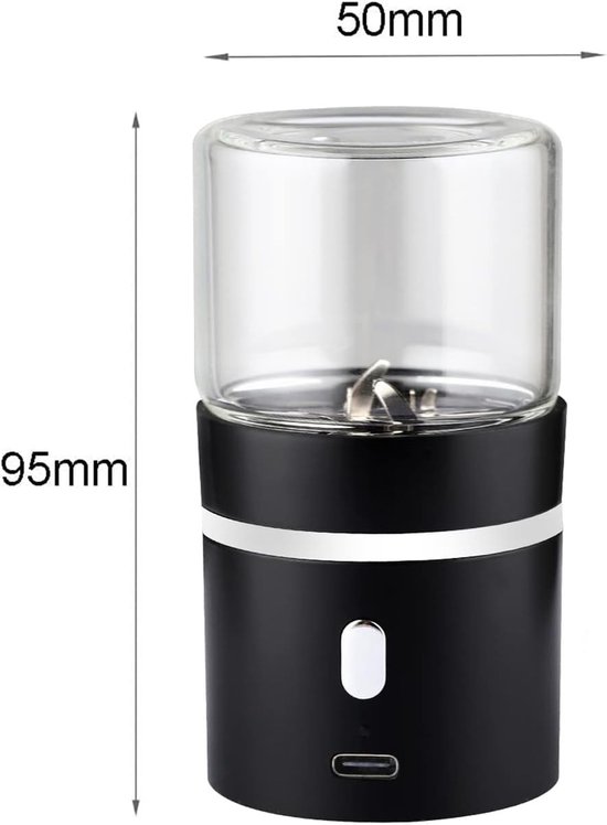 Verbesserter Elektrischer Mini-kräutergrinder Mit 400 Mah Akku, 50 Ml Behälter, Leicht Zu Transportieren