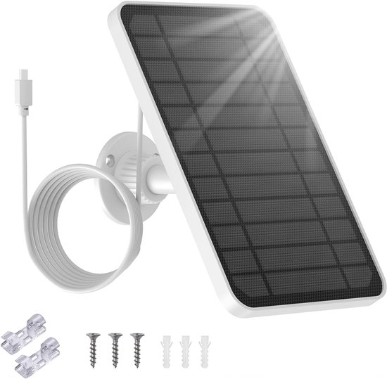 1 Stück 5v Und 5w Solarpanel – Geeignet Für Eufy Cam 2c/pro/e20/e40, Solarpanel-ladegerät Mit Solarmodul-zubehör, 360° Verstellbarer Ständer