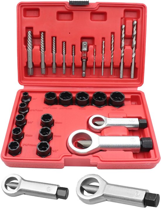 Steckschlüsselsatz – 26-teiliges Set Mit Schraubenausdreher, Schraubenbrecher Und Steckschlüsseltrenner