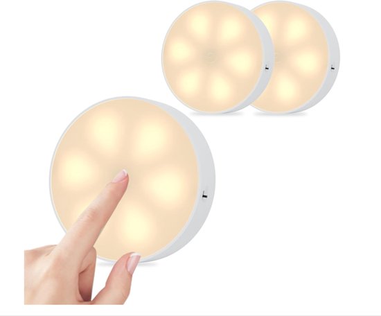 Set Mit 3 Led-unterbauleuchten Mit Berührungssensor Dimmbar Für Vitrinen Und Schränke Usb-c-anschluss Wiederaufladbar Mit Magnet 3 Lichtfarben