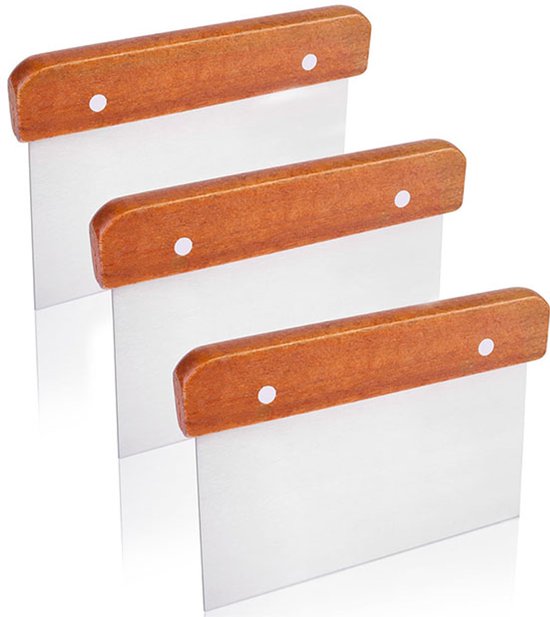 Teigschaber, 4-teiliges Set Aus Edelstahl-teigschabern Mit Messbecher, 4-teiliger Kunststoff-teigschaber Zum Schneiden Von Teig Und Gemüse.